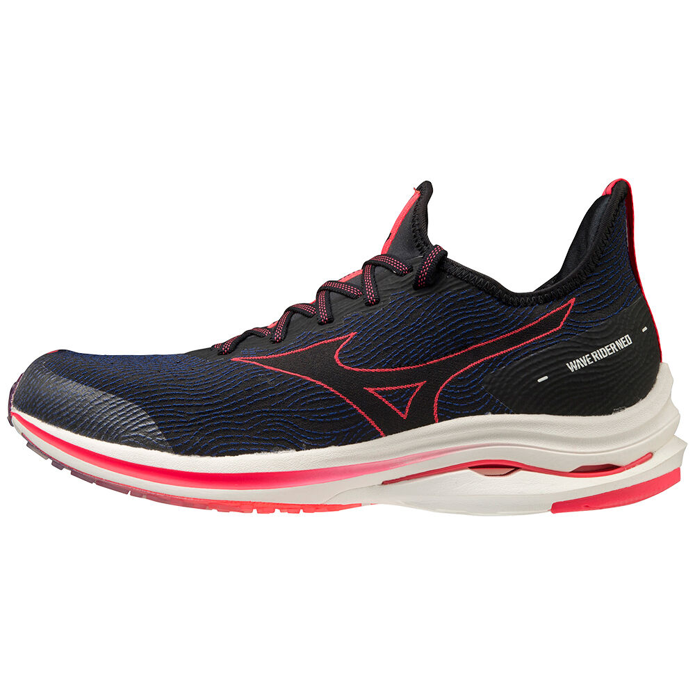 Zapatillas Running Mizuno Wave Rider Neo Mujer Negras/Rosas Ofertas HTQL-02485